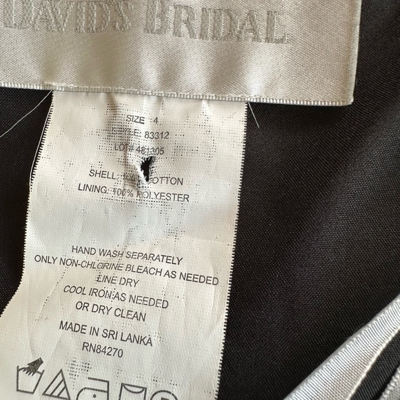 David’s Bridal Women’s US 4 black dress - Picture 5 of 5